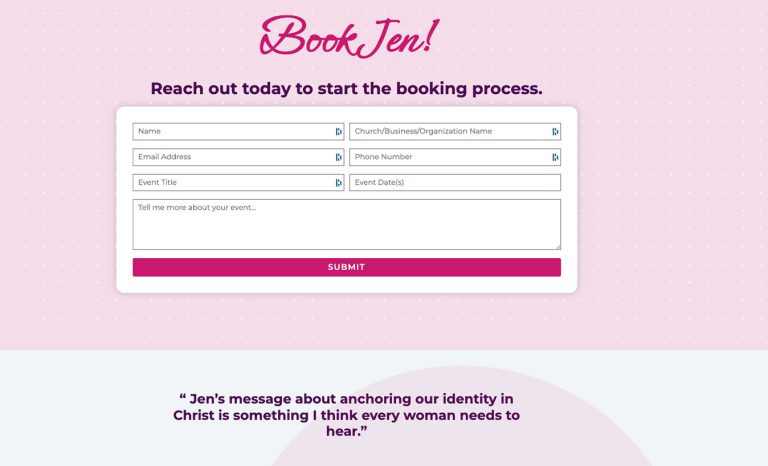 Book Jen Brooks form